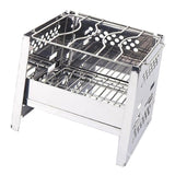 Max Adjustable Portable Mini BBQ Charcoal Grill Foldable Festive Barbecue Grill