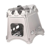 Max Portable Stainless Steel Camping Hiking Wood Stove Charcoal Burner L