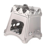 Max Portable Stainless Steel Camping Hiking Wood Stove Charcoal Burner L