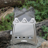 Max Portable Stainless Steel Camping Hiking Wood Stove Charcoal Burner L