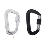Max Maxb 12KN/5KN 7075 Aluminum Carabiner D-Ring Key Chain Clip Snap Hook 81cm Silver