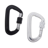 Max Maxb 12KN/5KN 7075 Aluminum Carabiner D-Ring Key Chain Clip Snap Hook 81cm Silver
