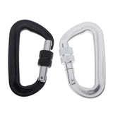 Max Maxb 12KN/5KN 7075 Aluminum Carabiner D-Ring Key Chain Clip Snap Hook 81cm Silver