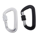 Max Maxb 12KN/5KN 7075 Aluminum Carabiner D-Ring Key Chain Clip Snap Hook 81cm Silver
