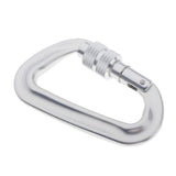 Max Maxb 12KN/5KN 7075 Aluminum Carabiner D-Ring Key Chain Clip Snap Hook 81cm Silver
