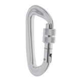 Max Maxb 12KN/5KN 7075 Aluminum Carabiner D-Ring Key Chain Clip Snap Hook 81cm Silver