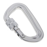 Max Maxb 12KN/5KN 7075 Aluminum Carabiner D-Ring Key Chain Clip Snap Hook 81cm Silver