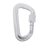 Max Maxb 12KN/5KN 7075 Aluminum Carabiner D-Ring Key Chain Clip Snap Hook 81cm Silver