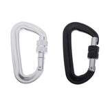 Max Maxb 12KN/5KN 7075 Aluminum Carabiner D-Ring Key Chain Clip Snap Hook 81cm Silver