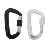 Max Maxb 12KN/5KN 7075 Aluminum Carabiner D-Ring Key Chain Clip Snap Hook 81cm Silver