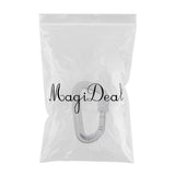 Max Maxb 12KN/5KN 7075 Aluminum Carabiner D-Ring Key Chain Clip Snap Hook 81cm Silver
