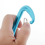 Max Maxb 12KN/5KN 7075 Aluminum Carabiner D-Ring Key Chain Clip Snap Hooks Blue