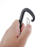 Max Maxb 12KN/5KN 7075 Aluminum Carabiner D-Ring Key Chain Clip Hooks  Black