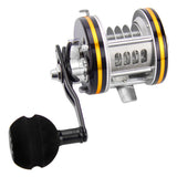 Maxbell Winter Ice Reel Trolling Reel for Sea Boat Big Game Fishing 4 Hole Reel