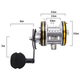 Maxbell Winter Ice Reel Trolling Reel for Sea Boat Big Game Fishing 4 Hole Reel