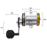 Maxbell Winter Ice Reel Trolling Reel for Sea Boat Big Game Fishing 5 Hole Reel