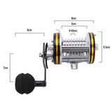 Maxbell Winter Ice Reel Trolling Reel for Sea Boat Big Game Fishing 8 Hole Reel