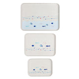 Maxbell 1 Piece Hotel Serving Trays Rectangle Melamine Plastic Tableware White S