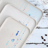 Maxbell 1 Piece Hotel Serving Trays Rectangle Melamine Plastic Tableware White S