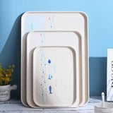Maxbell 1 Piece Hotel Serving Trays Rectangle Melamine Plastic Tableware White S