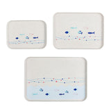 Maxbell 1 Piece Hotel Serving Trays Rectangle Melamine Plastic Tableware White S