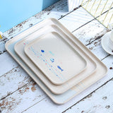 Maxbell 1 Piece Hotel Serving Trays Rectangle Melamine Plastic Tableware White S