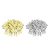 Maxbell 100pcs Fly Fishing Spoons Lure Hard Sequins Baits Silver L
