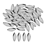 Maxbell 100pcs Fly Fishing Spoons Lure Hard Sequins Baits Silver L