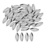 Maxbell 100pcs Fly Fishing Spoons Lure Hard Sequins Baits Silver L