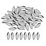 Maxbell 100pcs Fly Fishing Spoons Lure Hard Sequins Baits Silver L