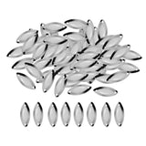 Maxbell 100pcs Fly Fishing Spoons Lure Hard Sequins Baits Silver L