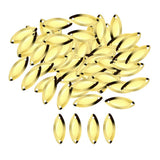 Maxbell 100pcs Fly Fishing Spoons Lure Hard Sequins Baits Golden L