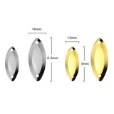 Maxbell 100pcs Fly Fishing Spoons Lure Hard Sequins Baits Golden L