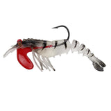 Maxbell Lead Head Multi-jointed Shrimp Fishing Lure Clear with Black Line