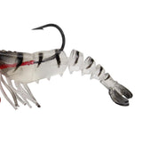 Maxbell Lead Head Multi-jointed Shrimp Fishing Lure Clear with Black Line