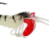 Maxbell Lead Head Multi-jointed Shrimp Fishing Lure Luminous with Black Line