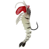 Maxbell Lead Head Multi-jointed Shrimp Fishing Lure Luminous with Black Line
