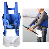 Maxbell Fishing Fighting Belt Adjustable Belt Waist Rod Holster Stand Up Pole Holder