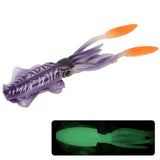 Maxbell Portable Soft Artificial Squid Lure Long Tail Saltwater Octopus Bait Purple