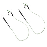 Maxbell 2pcs Carp Fishing Hair Rigs Braided Line High Carbon Steel Fishing Hook 11