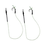 Maxbell 2pcs Carp Fishing Hair Rigs Braided Line High Carbon Steel Fishing Hook 11