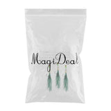 Maxbell 3Pcs/Set Carbon Steel Feather Bass Cod Lure Sea Fishing Luminous Hook Green