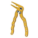 Maxbell Multifunctional Fishing Plier Hook Remover Steel Wire Line Cutter Golden