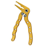 Maxbell Multifunctional Fishing Plier Hook Remover Steel Wire Line Cutter Golden