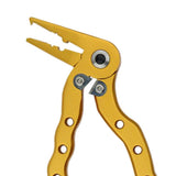 Maxbell Multifunctional Fishing Plier Hook Remover Steel Wire Line Cutter Golden