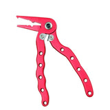 Maxbell Multifunctional Fishing Plier Hook Remover Steel Wire Line Cutter Red