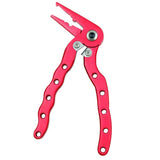Maxbell Multifunctional Fishing Plier Hook Remover Steel Wire Line Cutter Red