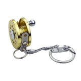Maxbell Fly Fishing Reel Model Mini Reel Keychain Key Ring Novelty Gift Golden