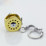 Maxbell Fly Fishing Reel Model Mini Reel Keychain Key Ring Novelty Gift Golden