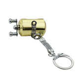 Maxbell Trolling Reel Shape Mini Fishing Reel Keychain Key Ring Novelty Gift